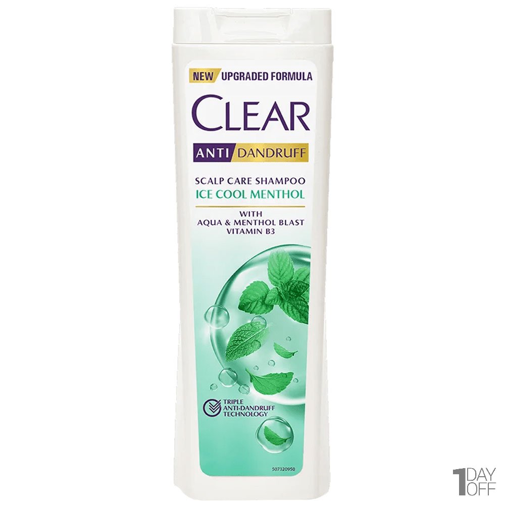 شامپو ضد شوره زنانه کلییر (Clear) مدل Ice Cool Menthol مقدار 400 میلی‌لیتر