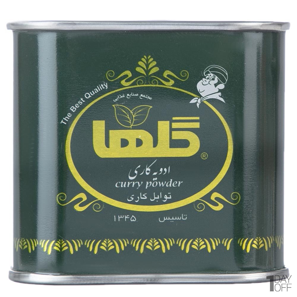 ادویه کاری قوطی فلزی گلها مقدار 70 گرم