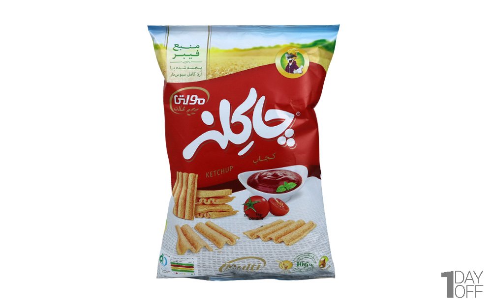 اسنک غلات با طعم کچاپ مولتی‌گرین چاکلز مقدار 70 گرم