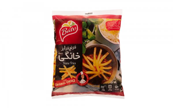 سیب‌زمینی فرنچ فرایز خانگی (قیمه‌ای) منجمد باتو مقدار 750 گرم 