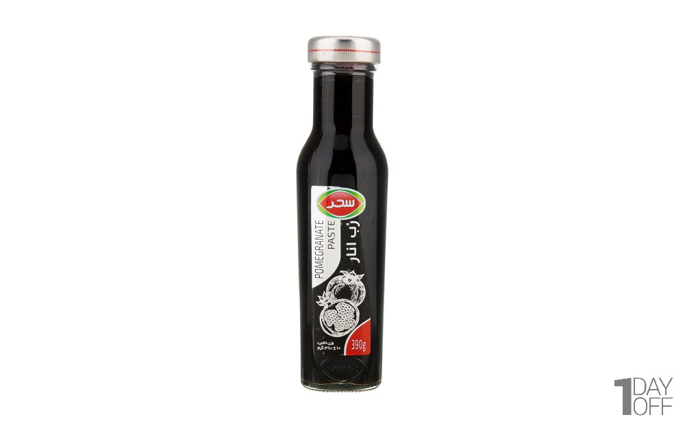 رب انار شیشه‌ای سحر مقدار 390 گرم