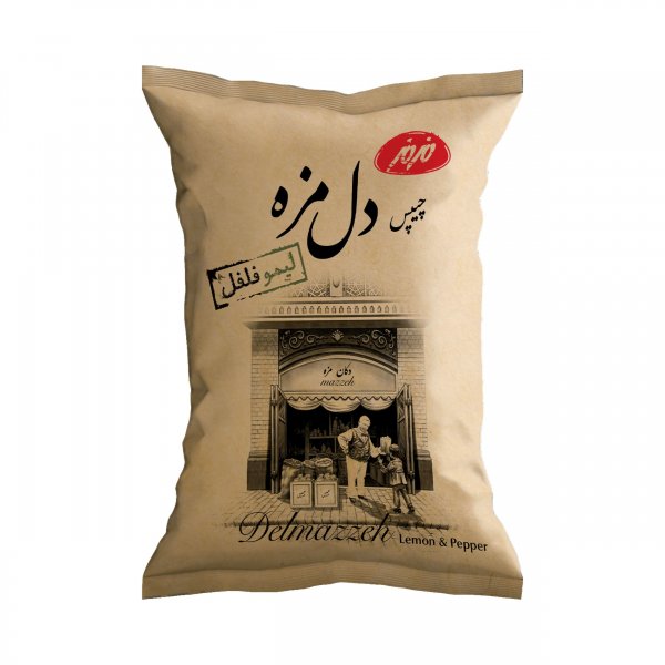چیپس دل مزه لیمو فلفلی مزمز مقدار 180 گرم 