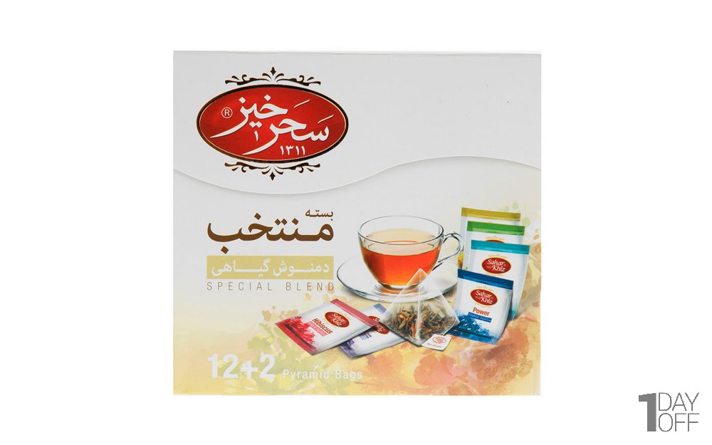 بسته منتخب دمنوش گیاهی سحرخیز بسته 2+12 عددی