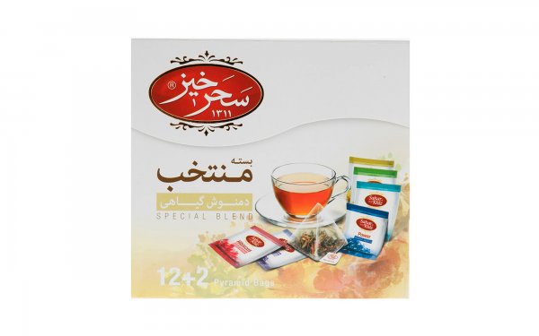 بسته منتخب دمنوش گیاهی سحرخیز بسته 2+12 عددی