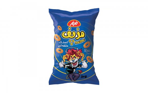 اسنک حلقه‌ای مزپف مزمز مقدار 80 گرم