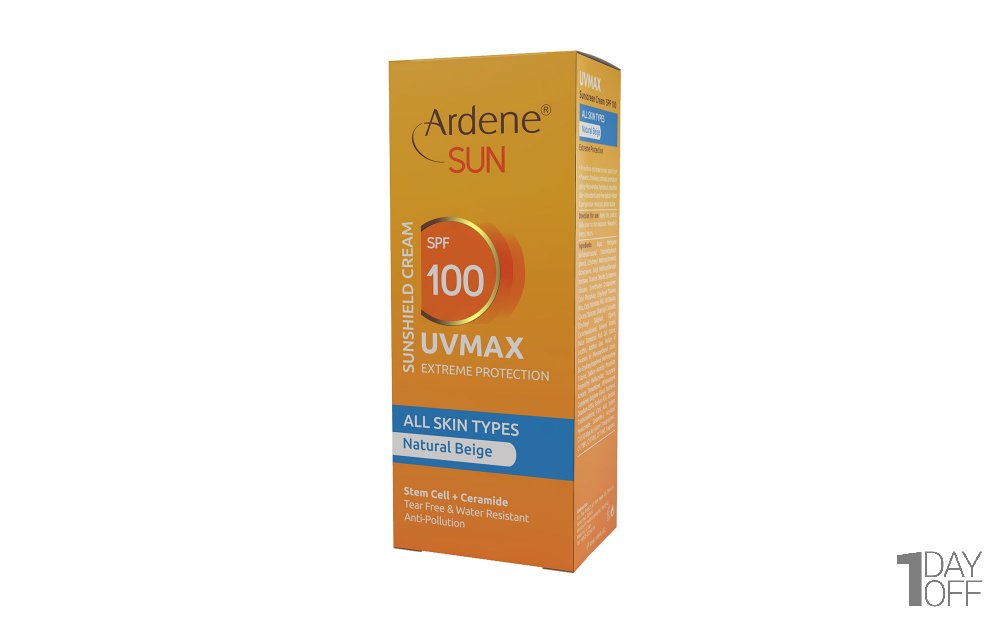 کرم ضدآفتاب SPF100 رنگی آردن مدل UV Max مقدار 50 میلی‌لیتر