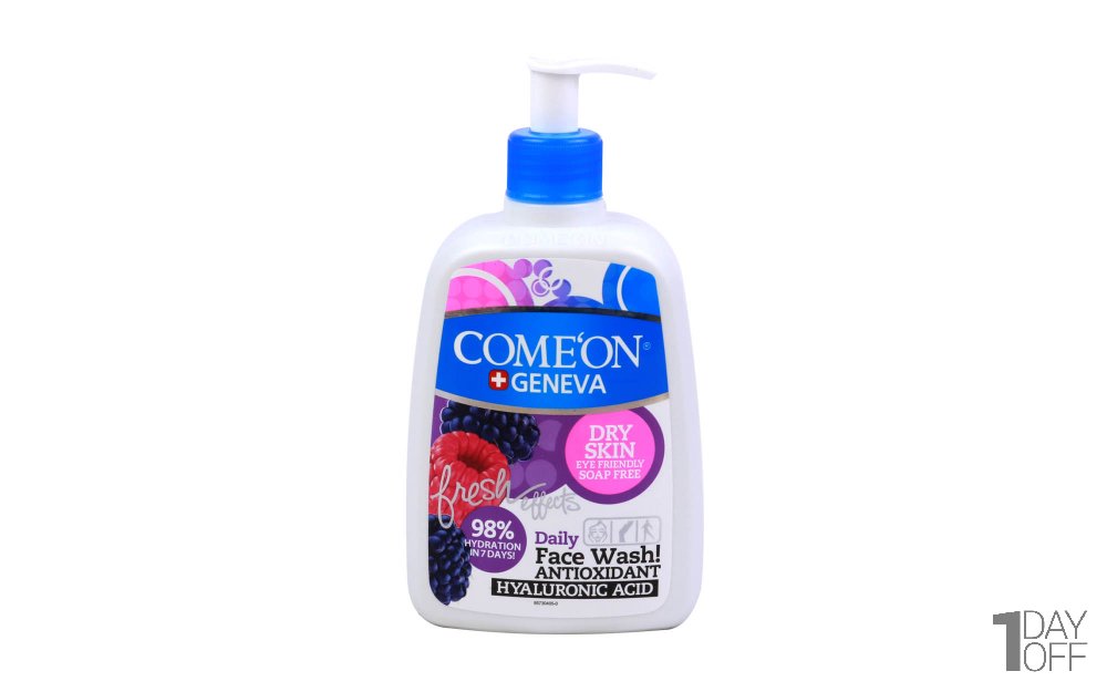 ژل شستشو صورت مدل Dry Skin کامان مقدار 500 میلی‌لیتر