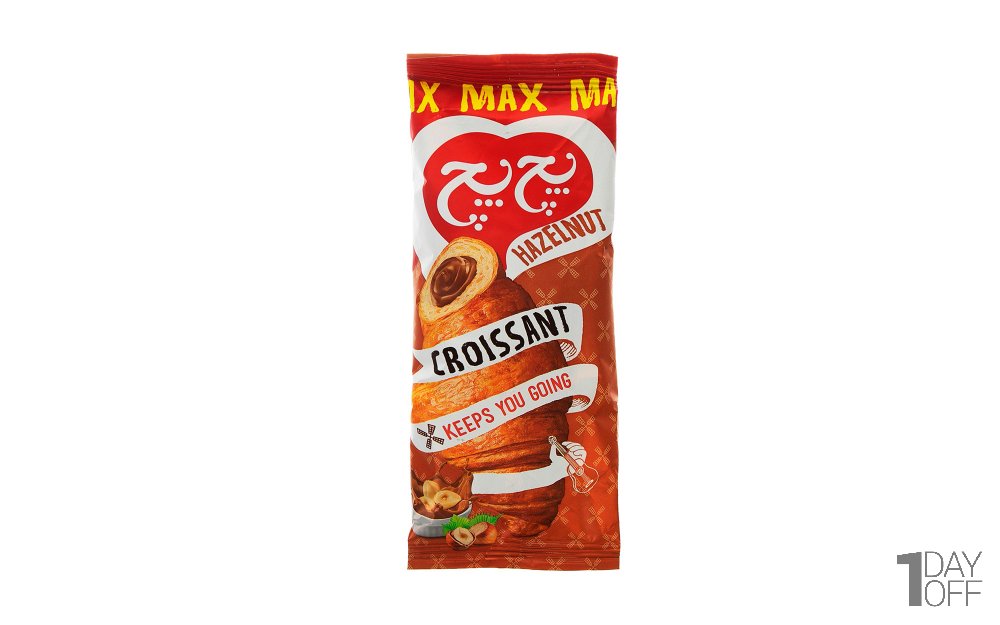 کروسان با مغز کاکائو فندقی پچ‌پچ مقدار 60 گرم