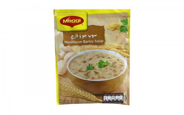 سوپ آماده جو و قارچ مگی مقدار 75 گرم