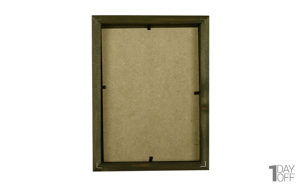 قاب عکس چوبی دست ساز ابعاد 15x20 سانتی‌متر رنگ گردویی