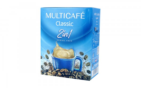 کافی میکس بدون شکر 2 در 1 کلاسیک مولتی کافه بسته 12 عددی 