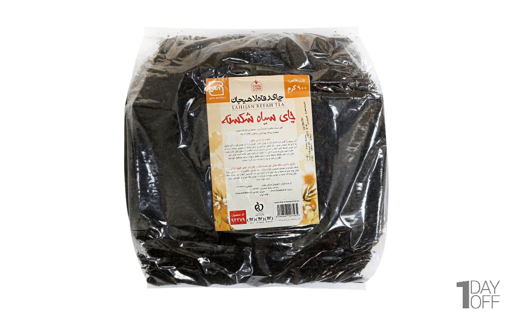 چای سیاه شکسته رفاه لاهیجان مقدار 900 گرم