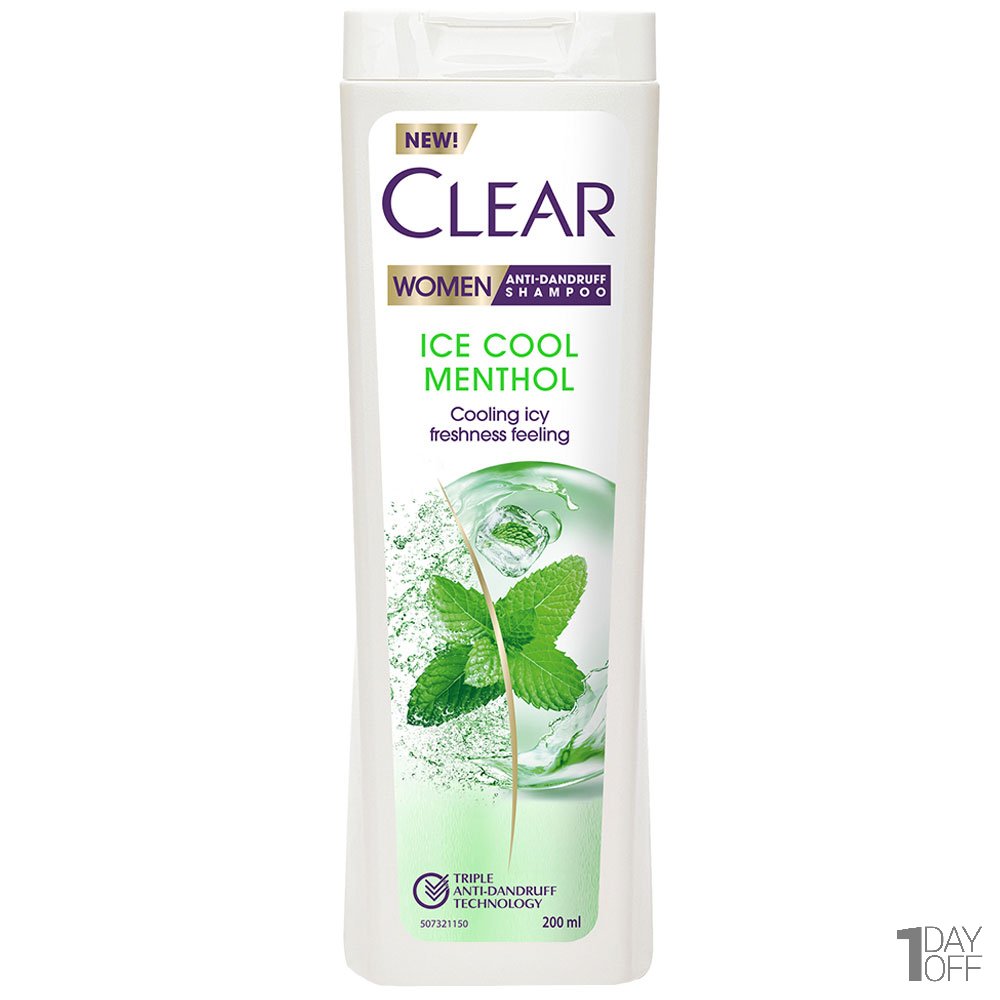 شامپو ضد شوره زنانه کلییر (Clear) مدل Ice Cool Menthol مقدار 200 میلی‌لیتر