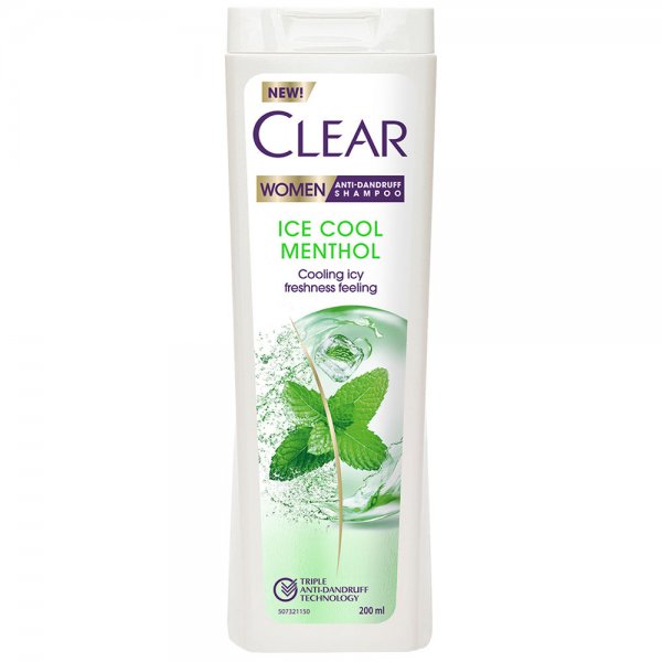 شامپو ضد شوره زنانه کلییر (Clear) مدل Ice Cool Menthol مقدار 200 میلی‌لیتر