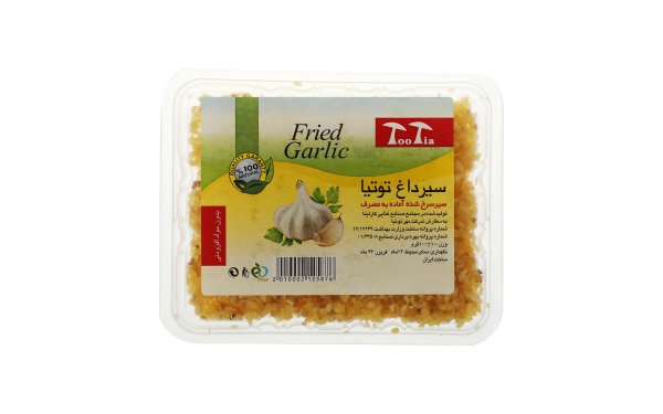 سیر سرخ‌شده توتیا مقدار 100 گرم
