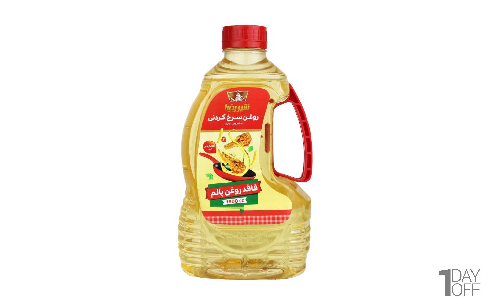 روغن سرخ‌کردنی حاوی روغن کنجد شیررضا مقدار 1.8 لیتر
