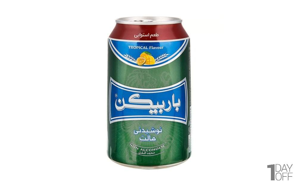  نوشیدنی مالت با طعم استوایی باربیکن مقدار 330 میلی‌لیتر