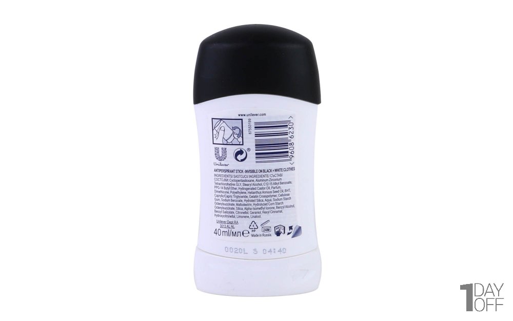 استیک ضدتعریق زنانه Invisible On Black & White Clothes رکسونا (Rexona) مقدار 40 میلی‌لیتر