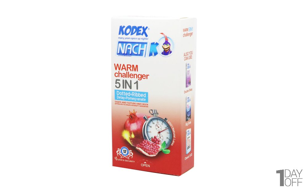 کاندوم ناچ کدکس (NachKodex) مدل Warm Challenger (5In1)