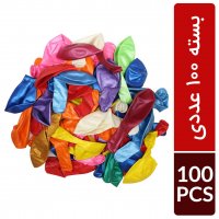بادکنک متالیک چند رنگ بسته 100 عددی
