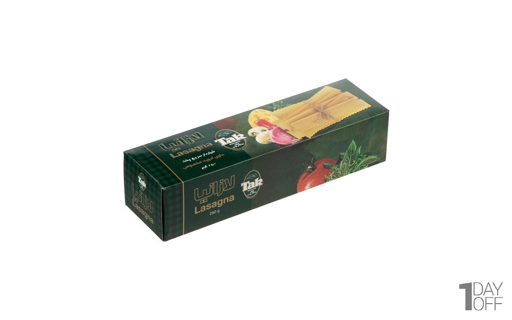 لازانیا شیاردار سریع پخت تک ماکارون مقدار 250 گرم