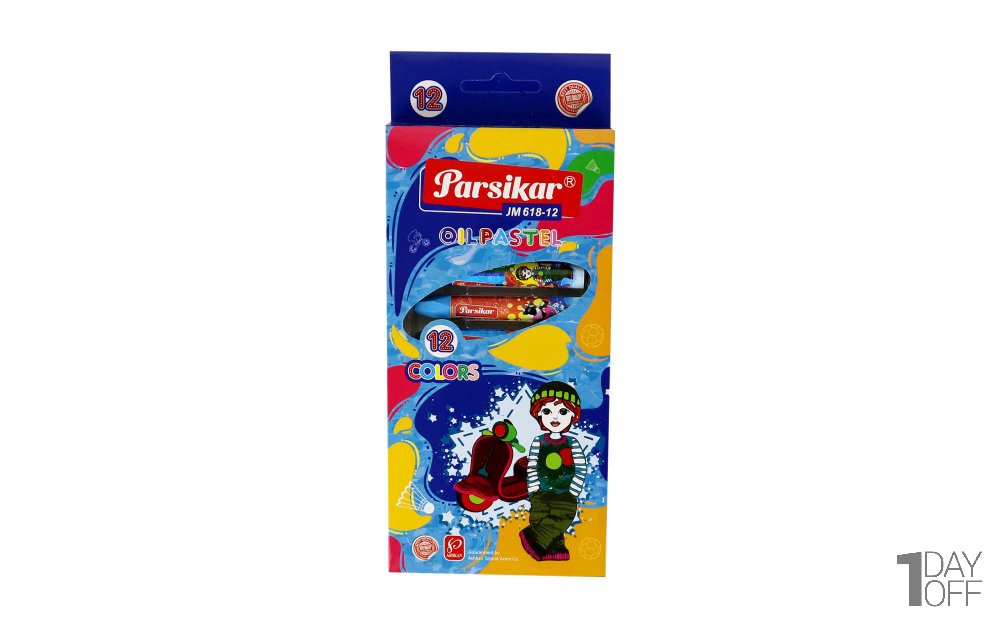 پاستل روغنی پارسیکار مدل JM618 بسته 12 عددی