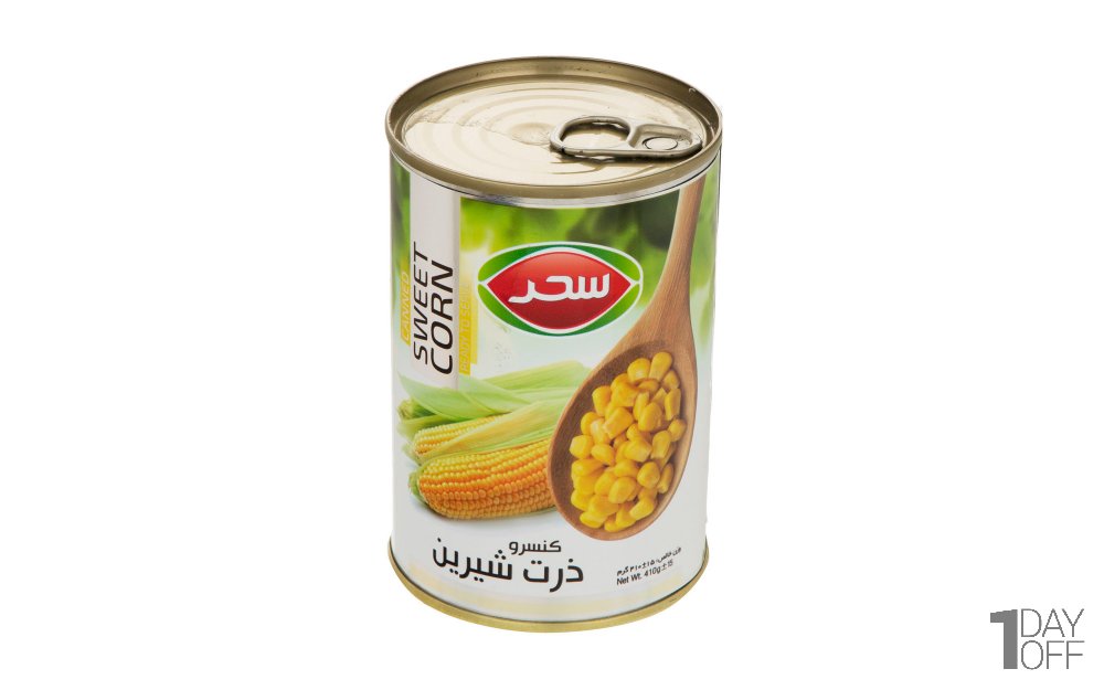 کنسرو ذرت‌شیرین سحر مقدار 410 گرم