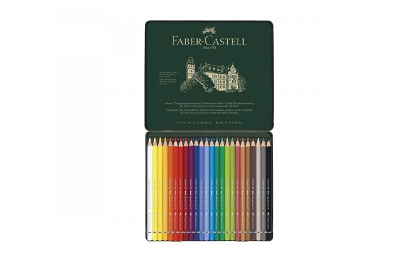 مداد آبرنگی Albrecht Durer Magnus جعبه فلزی 24 رنگ فابر کاستل (Faber Castell)