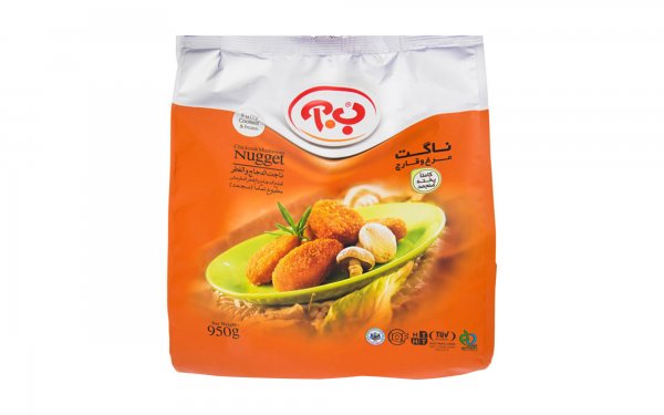 ناگت مرغ و قارچ ب.آ مقدار 950 گرم