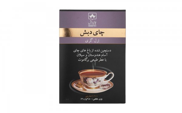 چای ارل‌گری با عطر طبیعی برگاموت دبش مقدار 500 گرم