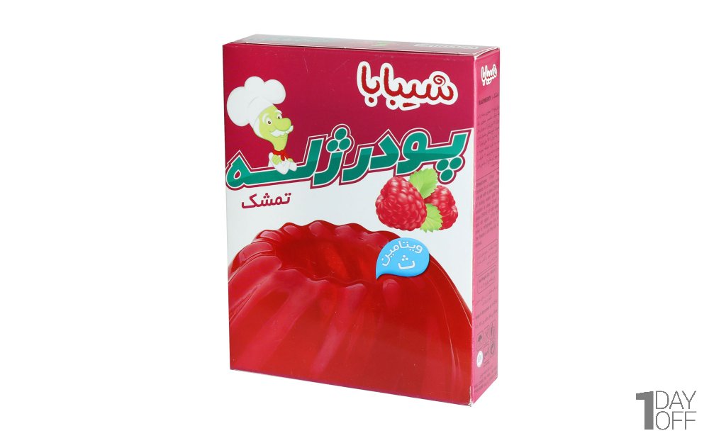 پودر ژله تمشک شیبابا مقدار 100 گرم
