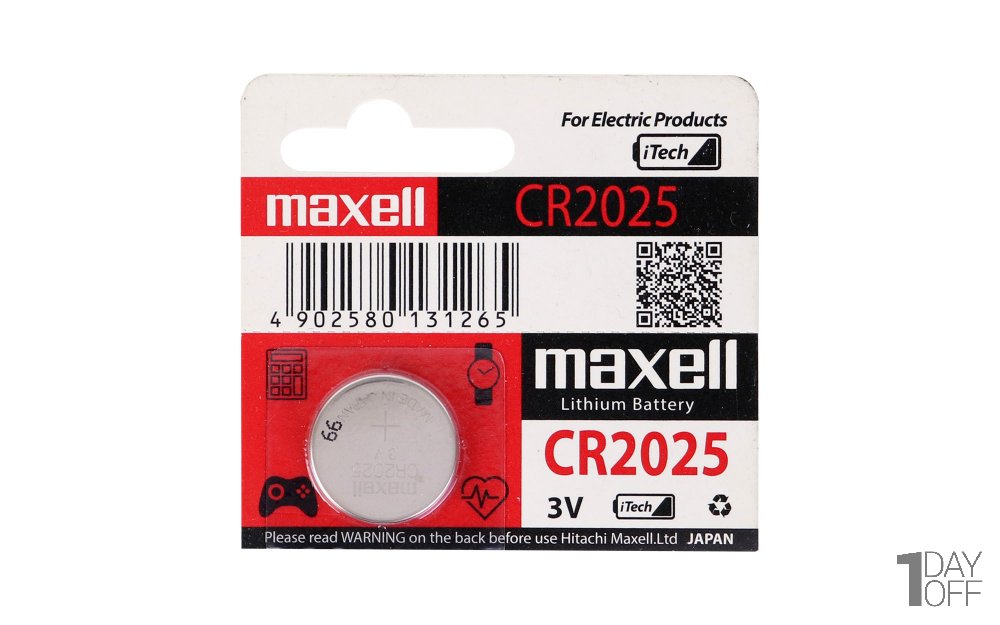 باتری سکهای لیتیومی مکسل (MAXCEL) مدل 2025 - 3 وات/ مناسب برای ماشین حساب، ساعت، دستگاههای گیم و ... / ساخت ژاپن