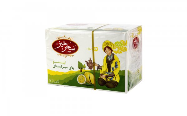 چای سبز کیسه‌ای لیمو سحرخیز بسته 20 عددی