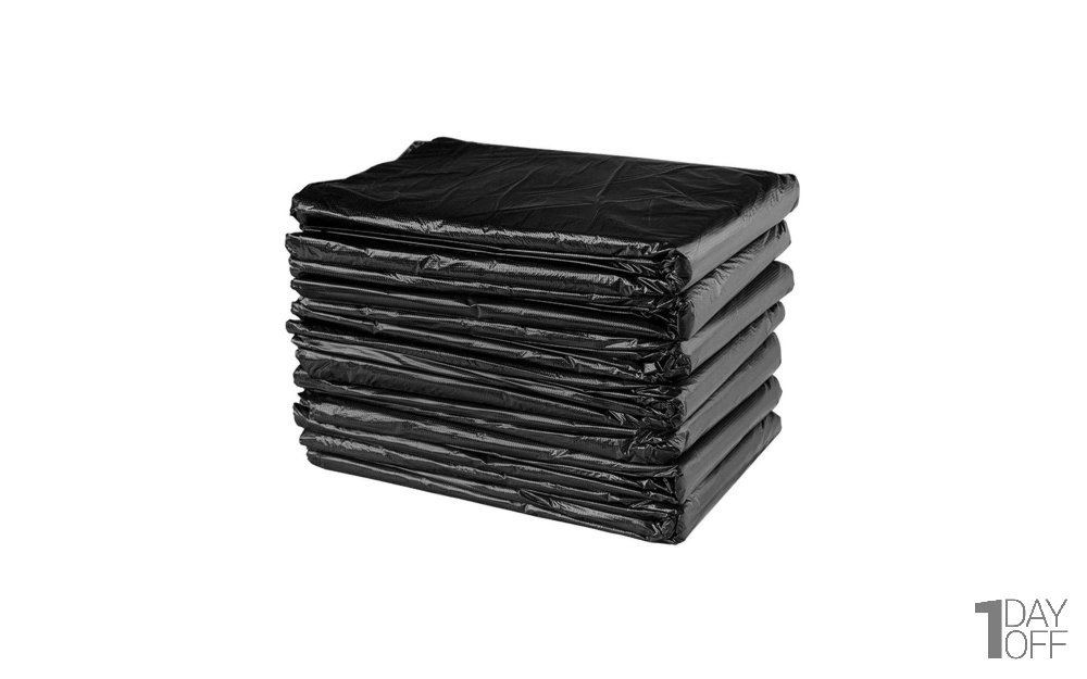 کیسه زباله مشکی مقاوم ضخیم 80x120 سانتی‌متر مقدار 1 کیلوگرم