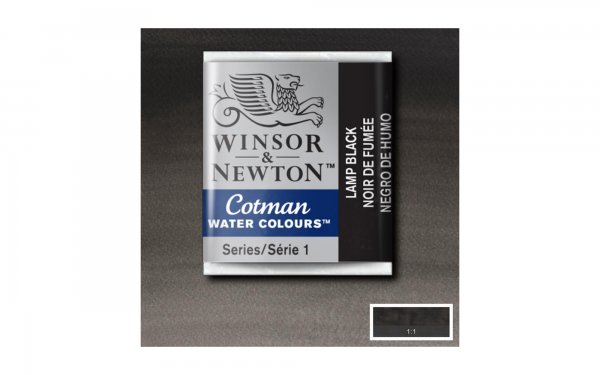 قرص آبرنگ وینزور (Winsor) سری Cotman رنگ LAMP BLACK