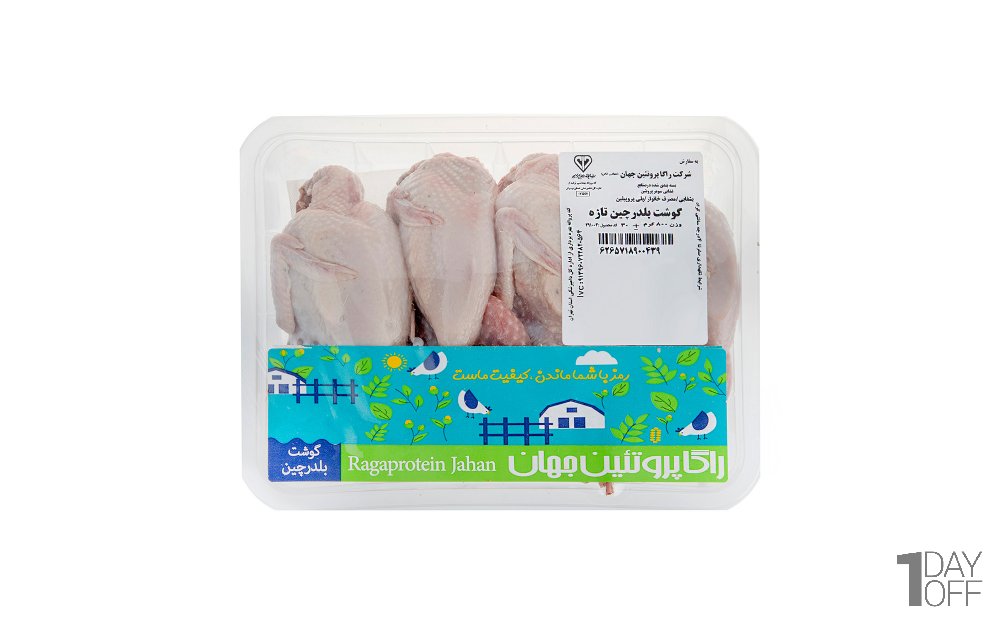 گوشت بلدرچین تازه راگا پروتئین جهان مقدار 800 گرم