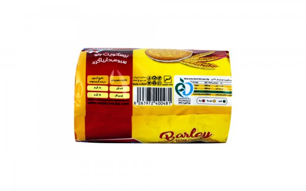 بیسکویت جو سبوس‌دار با کرم ستاک مقدار 140 گرم