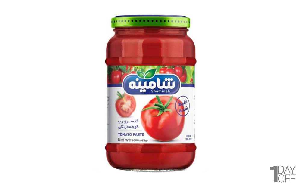 رب گوجه‌فرنگی شامینه مقدار 1600 گرم