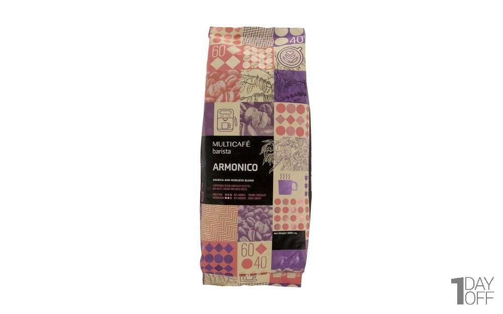 دانه قهوه آرمونیکو (ARMONICO) باریستا مولتی‌کافه مقدار 1 کیلوگرم  
