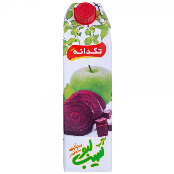 نکتار سیب و لبو تکدانه مقدار 1 لیتر