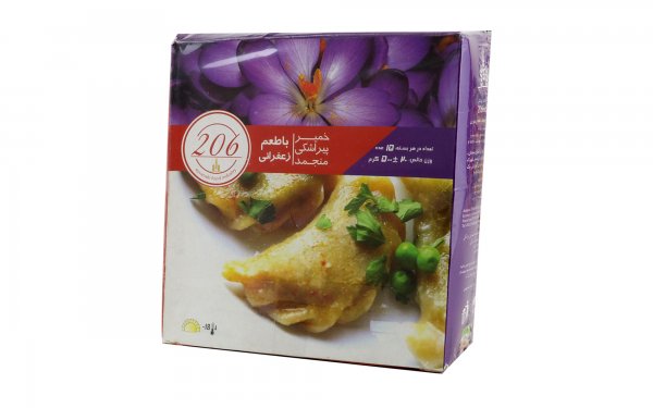 خمیر پیراشکی منجمد با طعم زعفرانی 206 مقدار 500 گرم (حاوی 15 خمیر پیراشکی)