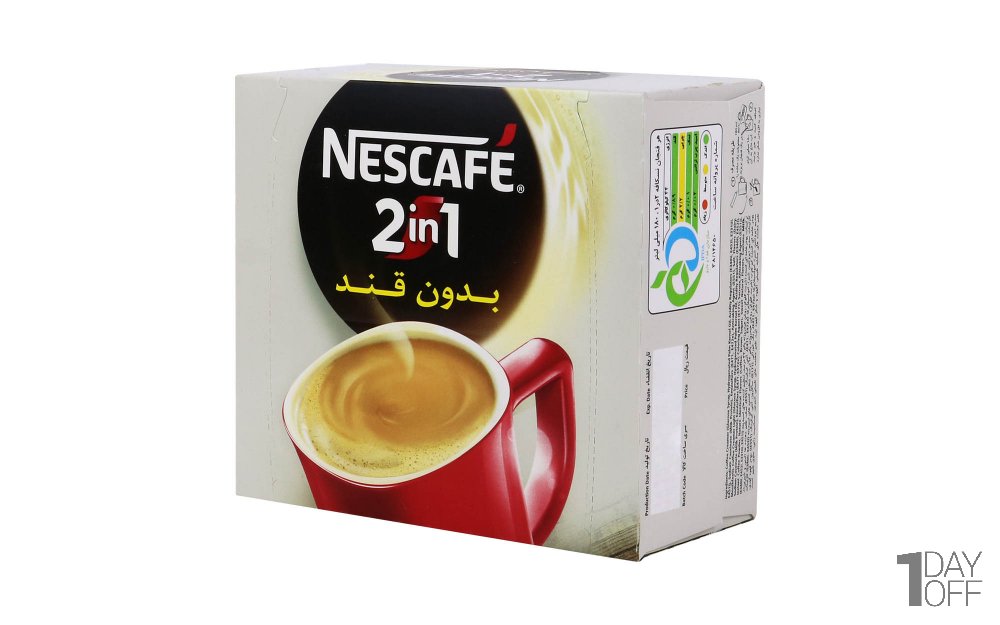 کافی‌میکس 2 در 1 بدون قند نسکافه (Nescafe) مقدار بسته 20 ساشه‌ای