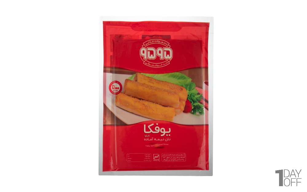 نان یوفکا مستطیلی نیمه آماده منجمد 9595 مقدار 500 گرم