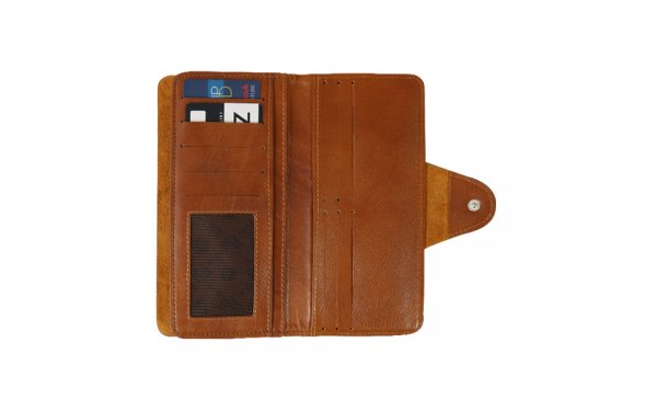 کیف پول چرم رنگ عسلی  کد 0008