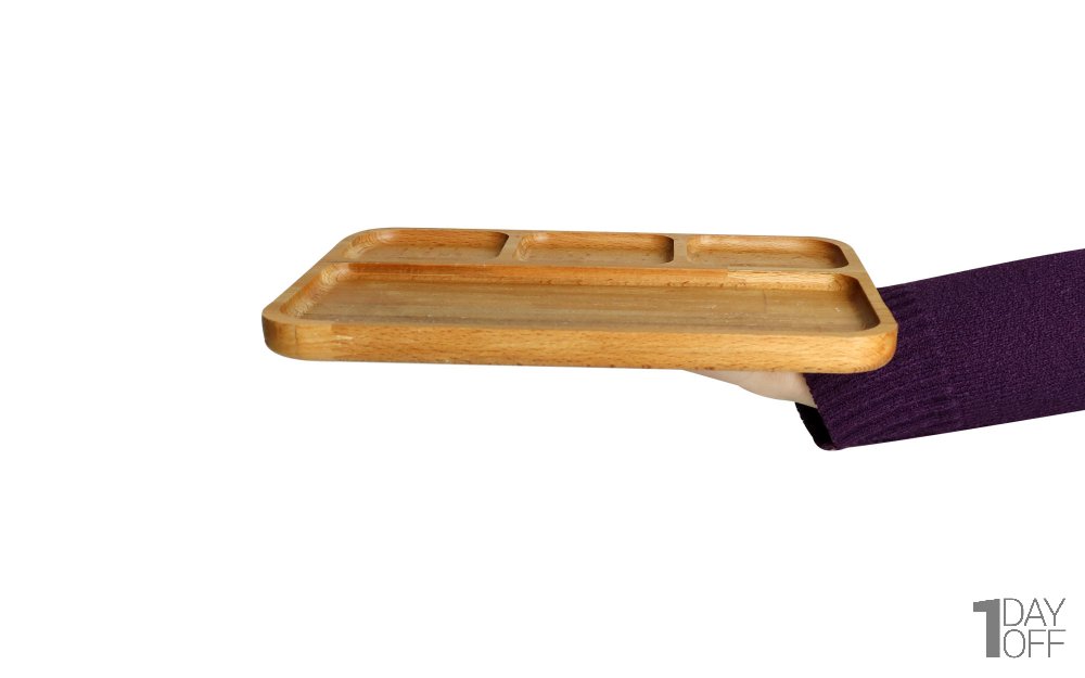 تخته سرو چوبی 4 خانه مستطیلی
