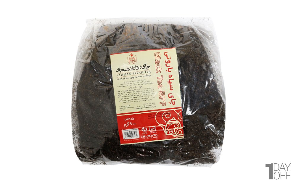 چای سیاه باروتی رفاه لاهیجان مقدار 900 گرم