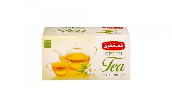 چای سبز کیسه‌ای مصطفوی بسته 20 عددی