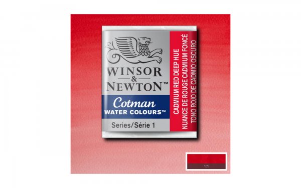 قرص آبرنگ وینزور (Winsor) سری Cotman رنگ CAD RED DEEP HUE