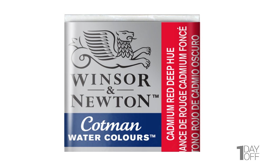 قرص آبرنگ وینزور (Winsor) سری Cotman رنگ CAD RED DEEP HUE