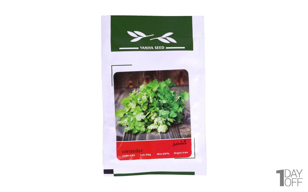 بذر گشنیز (Coriander) وانیا آذر سبزینه کد S32 مقدار 30 گرم